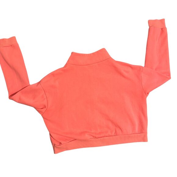 St Pete Beach cropped Zipup Pink Sweatshirt Medium - Picture 2 of 2